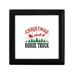 Christmas Horse Truck Western Santa Sleigh Design Gift Box