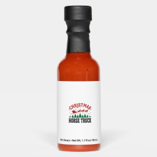Christmas Horse Truck Western Santa Sleigh Design Hot Sauces