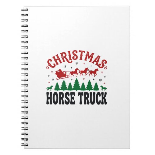 Christmas Horse Truck Western Santa Sleigh Design Notebook