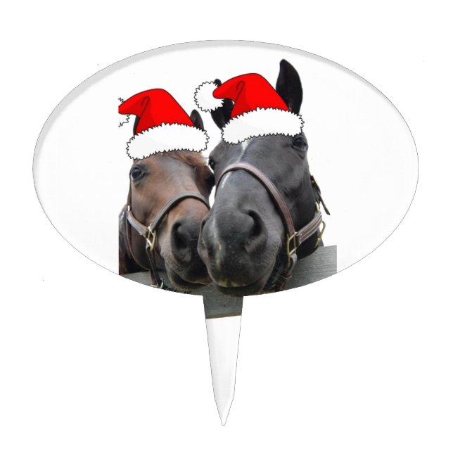 Christmas Horses Cake Topper (Front)