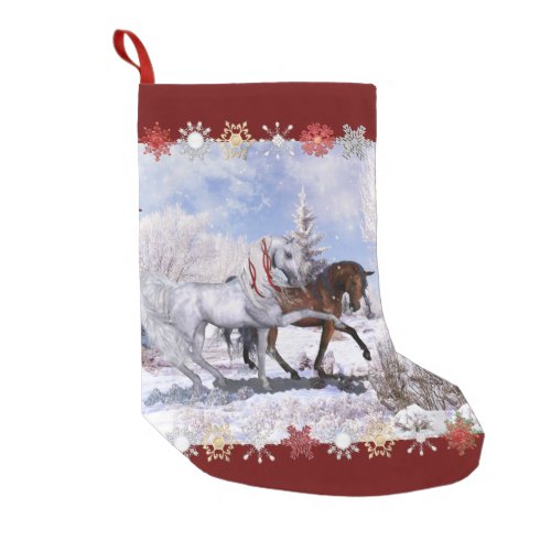 Christmas Horses  Cardinals Stocking