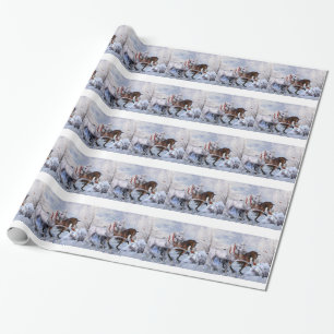 Christmas Horses Gift Wrap Paper