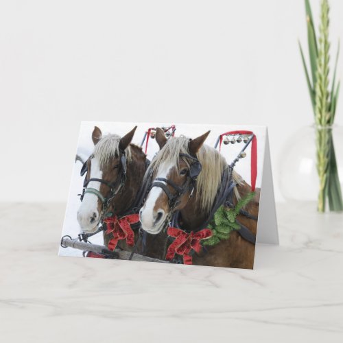 Christmas Horses Holiday Card