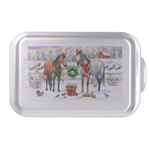 Christmas Horses in Snow Cake Pan