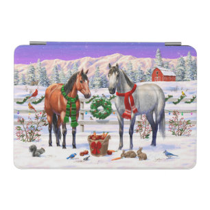 Christmas Horses in Snow iPad Mini Cover