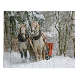 Christmas horses jigsaw puzzle