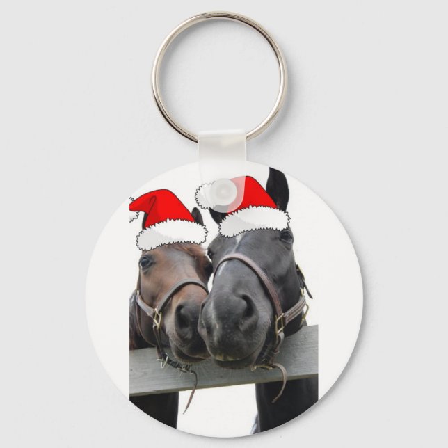Christmas Horses Keychain (Front)