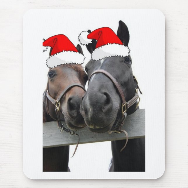 Christmas Horses Mouse Pad (Front)