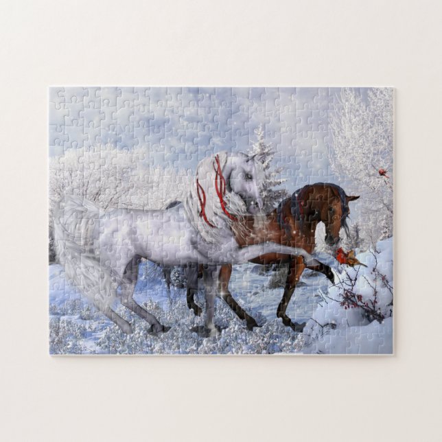 Christmas Horses Puzzle (Horizontal)