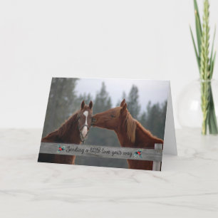 Christmas Horses Sending a Little Love Your Way Holiday Card