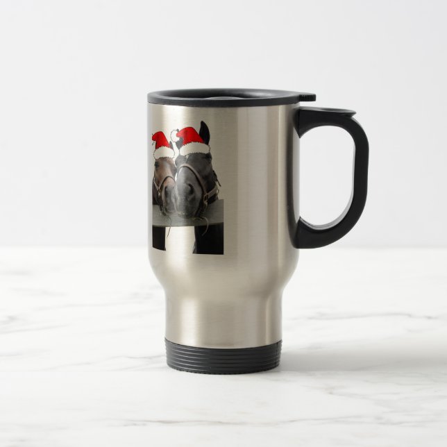 Christmas Horses Travel Mug (Right)