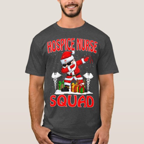 Christmas Hospice Nurse Squad Reindeer Pajama Dabi T_Shirt