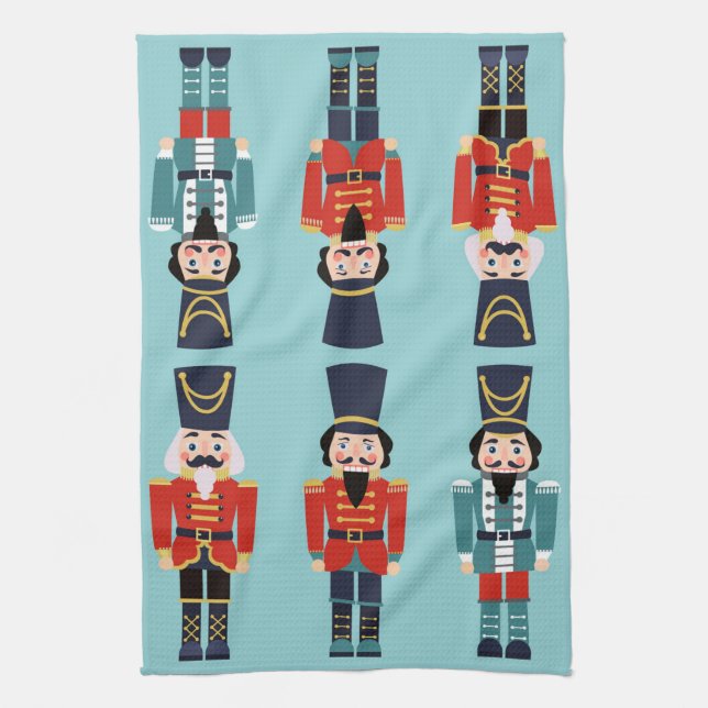 Christmas Hostess Gift Nutcrackers  Kitchen Towel (Vertical)