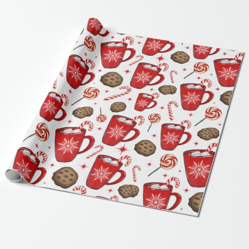 Christmas Hot chocolate and sweets Wrapping Paper