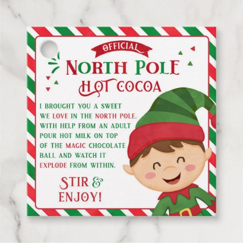 Christmas Hot Chocolate bomb Gift Tag for kids