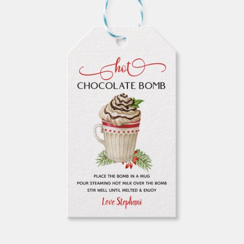 Christmas Hot Chocolate Bomb Tags