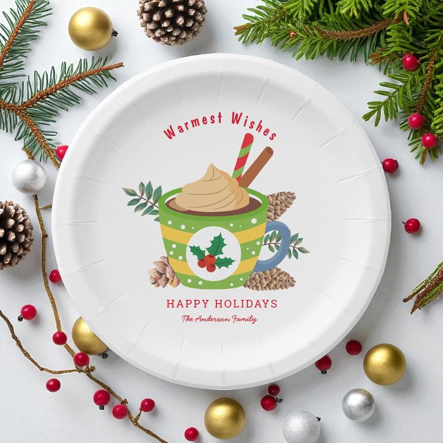 Christmas Hot Chocolate Cocoa Cup  Paper Plates (Creator Uploaded)