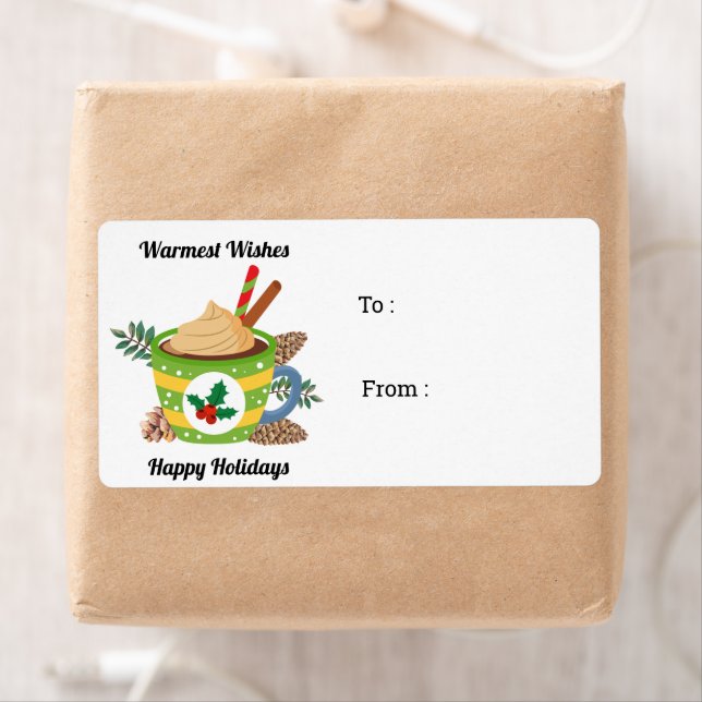 Christmas Hot Chocolate Cocoa Green White Label (Insitu)