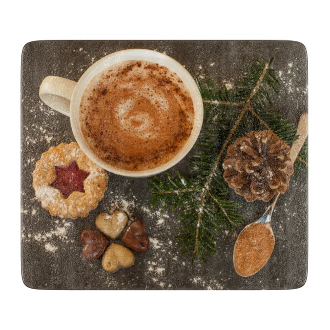 Christmas Hot Chocolate Cutting Board (Front)