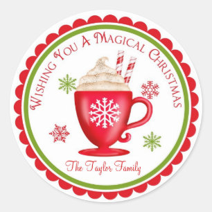 Christmas Hot Chocolate Holiday Stickers