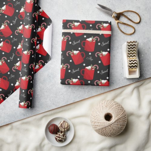Christmas Hot Chocolate Joy  Holidays Wrapping Paper