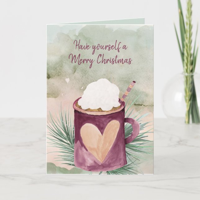 Christmas Hot Chocolate Mug Card (Front)