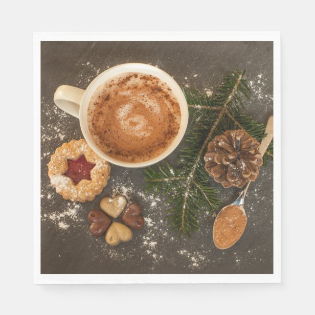 Christmas Hot Chocolate Napkins (Front)