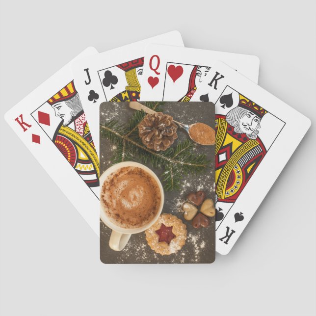 Christmas Hot Chocolate Poker Cards (Back)