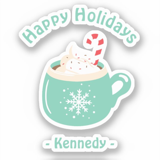 Christmas Hot Chocolate Sticker (Front)