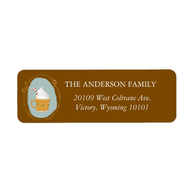  Christmas Hot Chocolate Watercolor Label (Front)