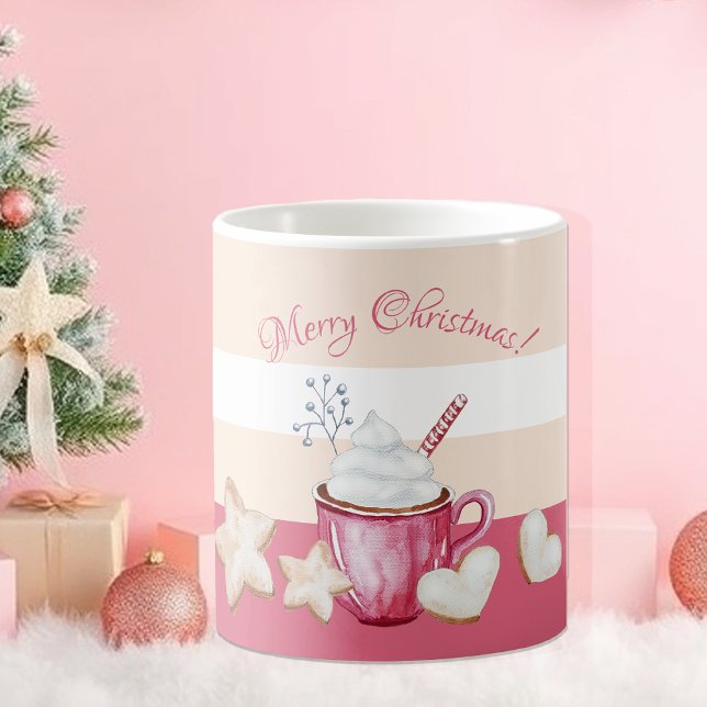 Christmas Hot Cocoa And Cookies Watercolor Coffee Mug (Creator Uploaded)