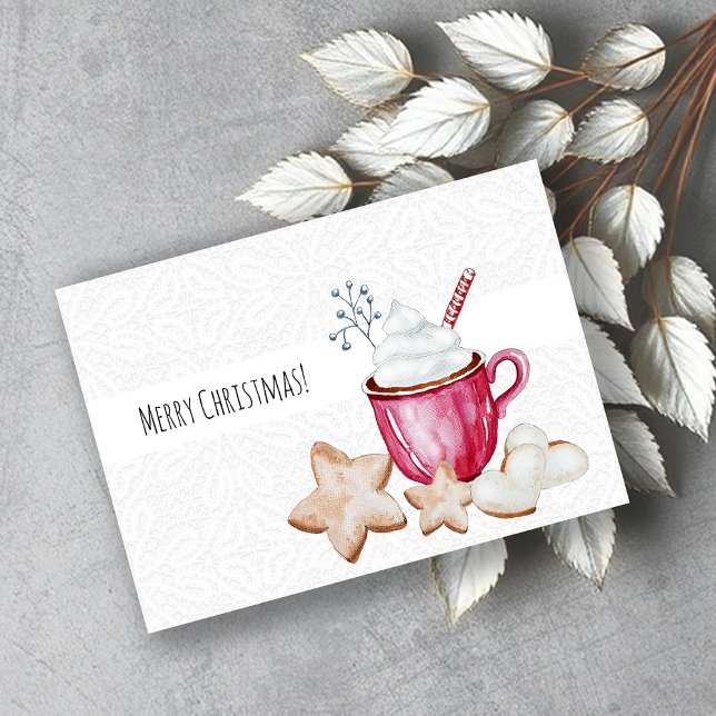 Christmas Hot Cocoa And Cookies Watercolor Invitation (Creator Uploaded)