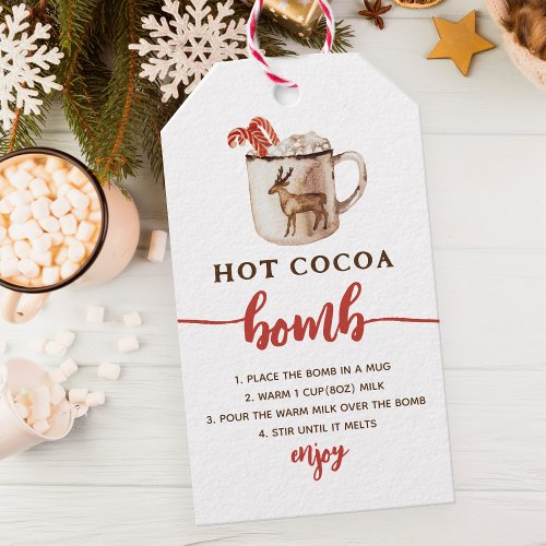 Christmas Hot Cocoa Bomb Chocolate Favor Tags