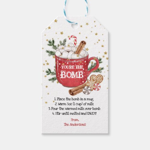 Christmas Hot Cocoa Bomb Tag Chocolate Bomb Tag