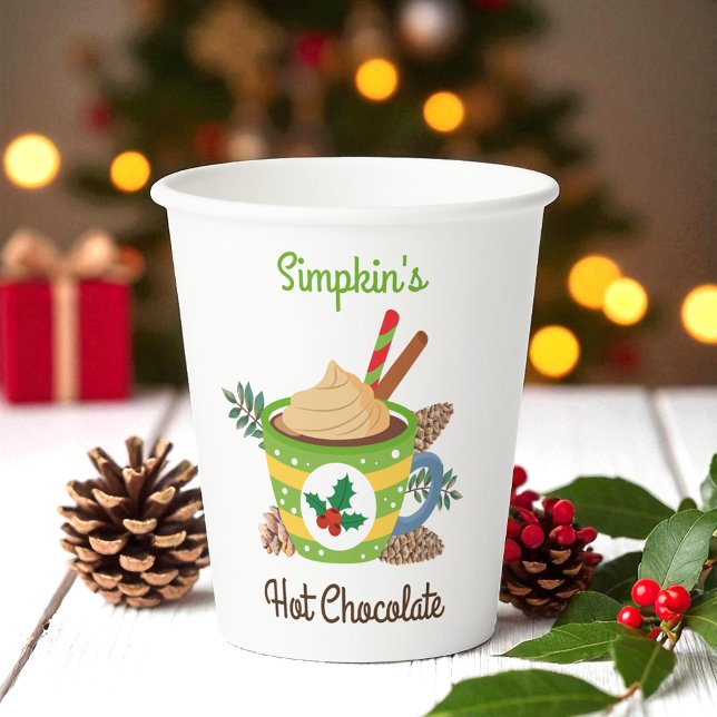 Christmas Hot Cocoa Chocolate  Paper Cups (Creator Uploaded)