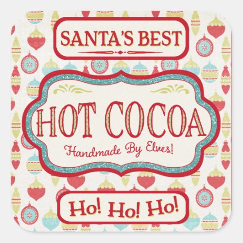 Christmas Hot Cocoa Chocolate Stickers