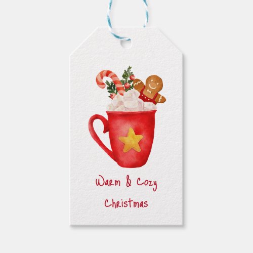 Christmas Hot Cocoa Cookie Holiday Drink Gift Tags