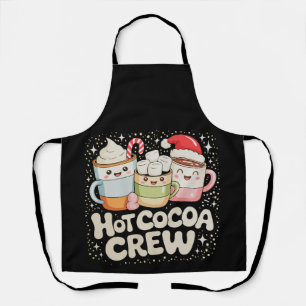 Christmas Hot Cocoa Crew Xmas Holiday Family Apron