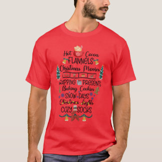 Christmas Hot Cocoa Flannels Baking Cookies girl T-Shirt