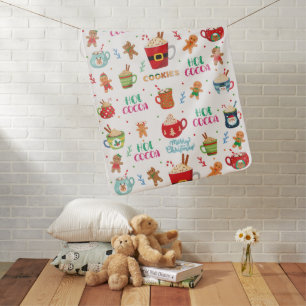 Christmas hot Cocoa, Ginger Cookies Baby Blanket