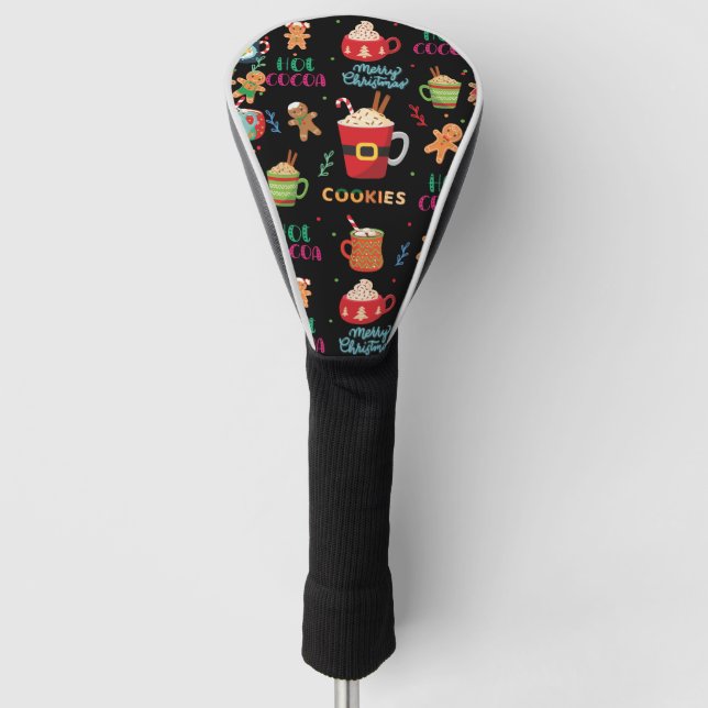 Christmas hot Cocoa, Ginger Cookies Golf Head Cover (Front)