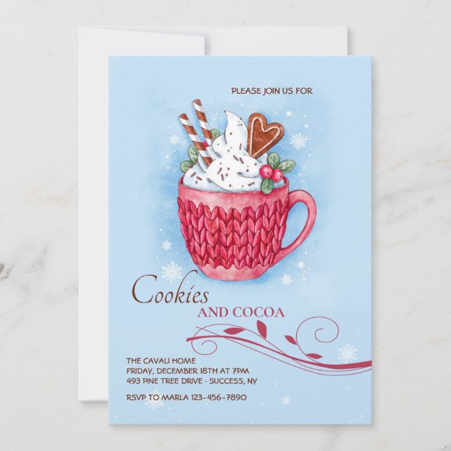 Christmas Hot Cocoa Invitation (Front)
