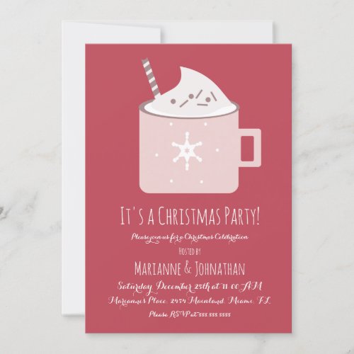 Christmas Hot Cocoa Party Invitation
