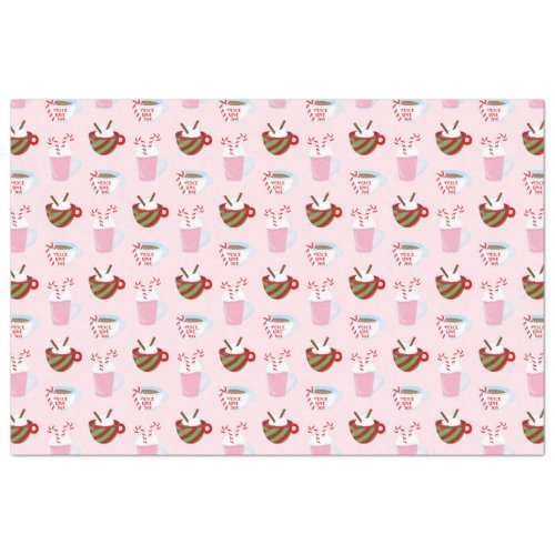 Christmas Hot Cocoa Pattern Tissue Paper