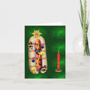 Christmas Hotdog Holiday Card