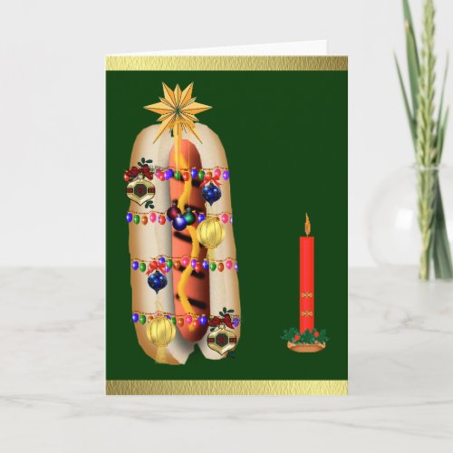 Christmas Hotdog Holiday Card