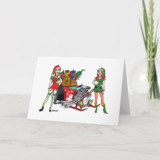 christmas hotrod holiday card