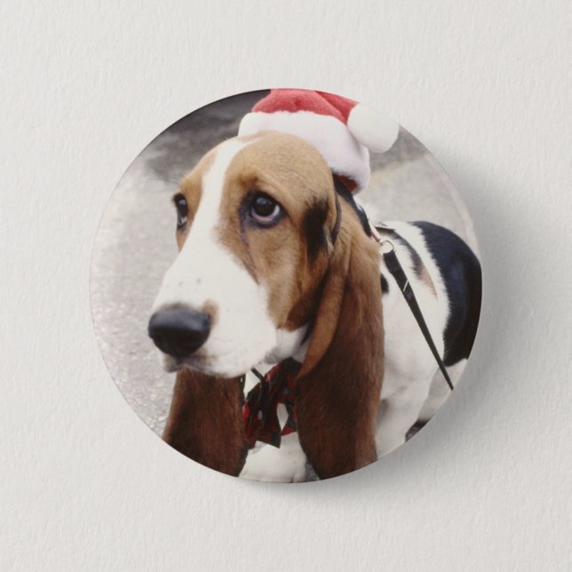 Christmas Hound Button (Front)