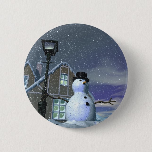 Christmas House Button (Front)