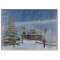 Christmas, House in Snowy Winter Scene